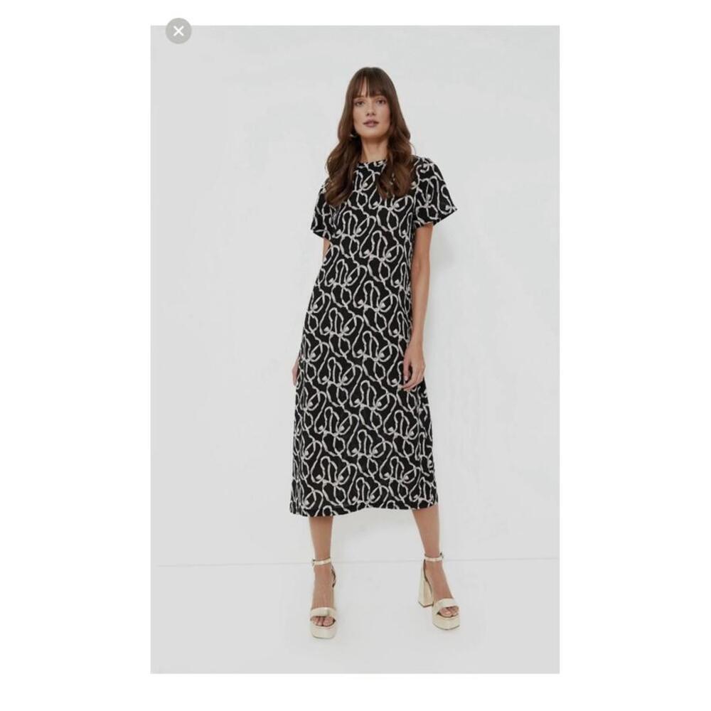 Tuckernuck Hyacinth House Rowan Bow Midi Dress  NWT Extra Small XS Sold Out